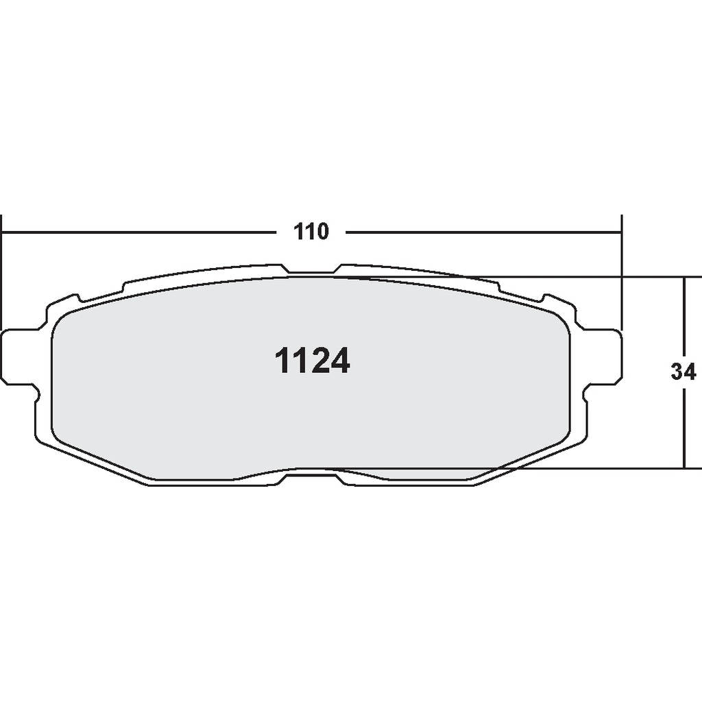 PFC 1124.68.16.64 Задні гальмівні колодки для SUBARU BRZ (ZC6) / TOYOTA GT86 (ZN6) (68 Compound, 16 mm) Photo-0 