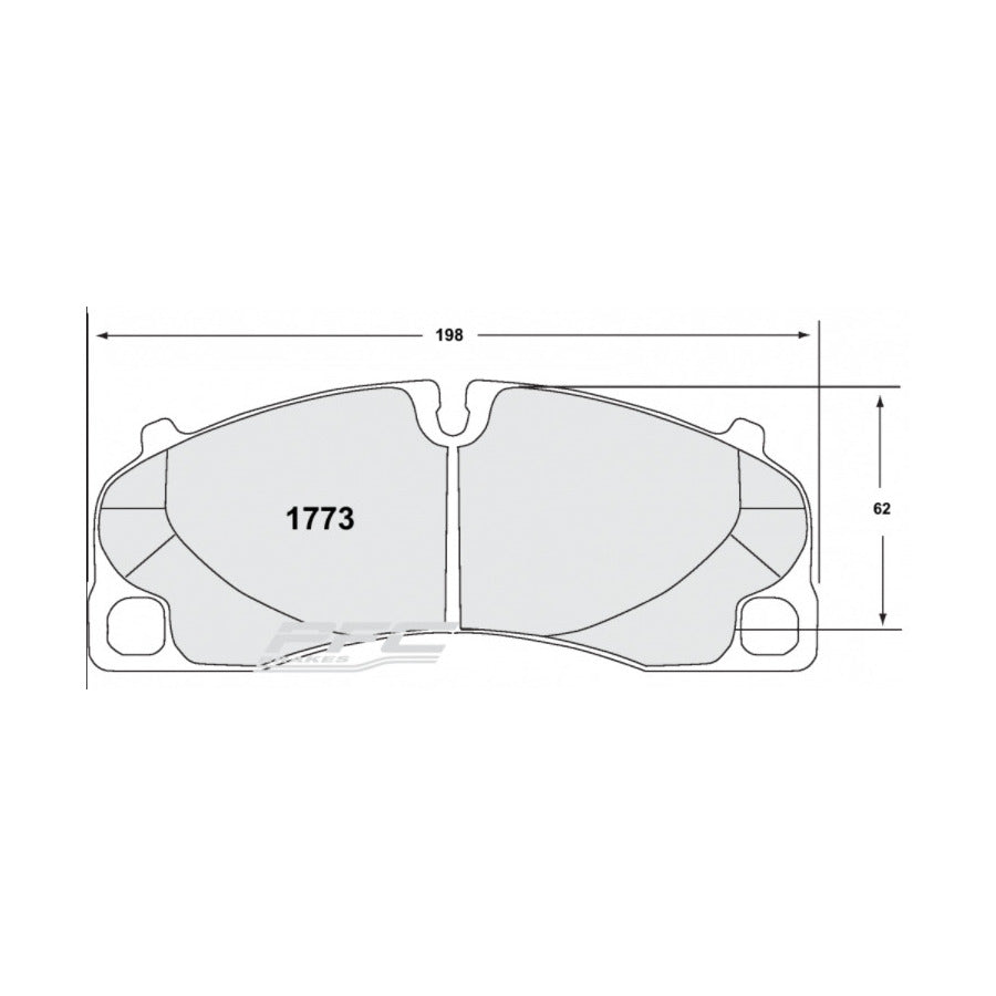 PFC 1773.331.17.44 Передня гальмівна колодка RACE 331 CMPD 17 мм для PORSCHE 911 GT3 (992) / GT2RS / GT3RS / Turbo S (991) Photo-1 