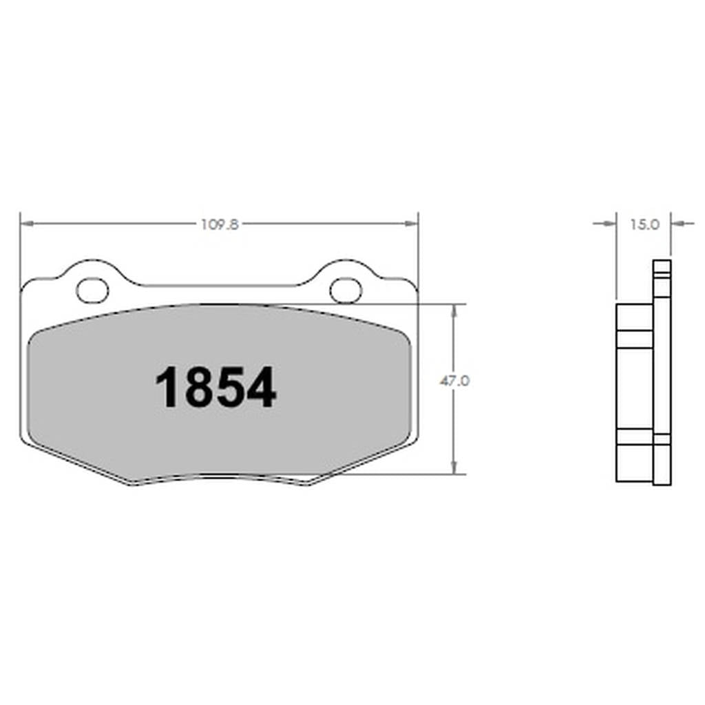 PFC 1854.68.15.64 Задні гальмівні колодки для CHEVROLET Corvette Stingray (C7) / FORD Mustang Shelby GT350 (S550) (68 Compound, 15 mm) Photo-0 
