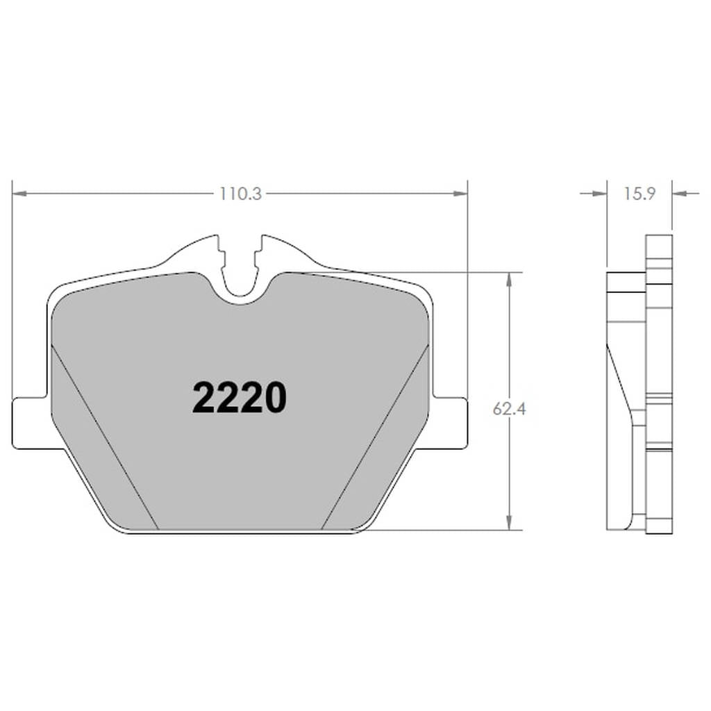 PFC 2220.68.16.64 Задні гальмівні колодки для TOYOTA Supra MK 5 (A90) (68 Compound, 16 mm) Photo-0 