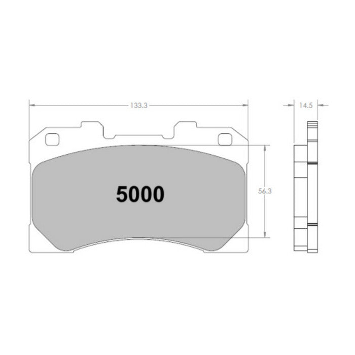 PFC 5000.39.15.44 Передні гальмівні колодки RACE 39 CMPD 15 мм для TOYOTA GR Yaris (GXPA16) / GR Corolla (E210) Photo-1 