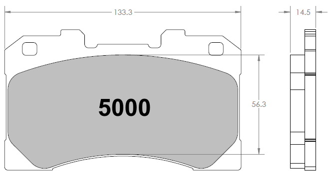 PFC 5000.331.15.44 Комплект гальмівних колодок (передні) RACE 331 CMPD 15 мм для TOYOTA GR Yaris (GXPA16) / GR Corolla (E210) Photo-1 