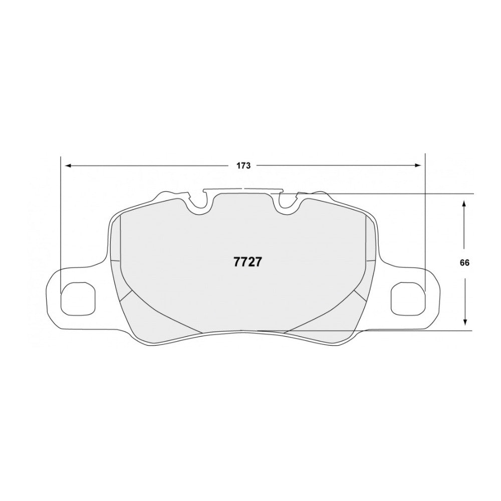 PFC 7727.332.18.44 Задні гальмівні колодки для PORSCHE 991 / 992 GT3 / GT3RS / Turbo / Cayman GT4 / GT4RS (332 CMPD 18 мм) Photo-1 