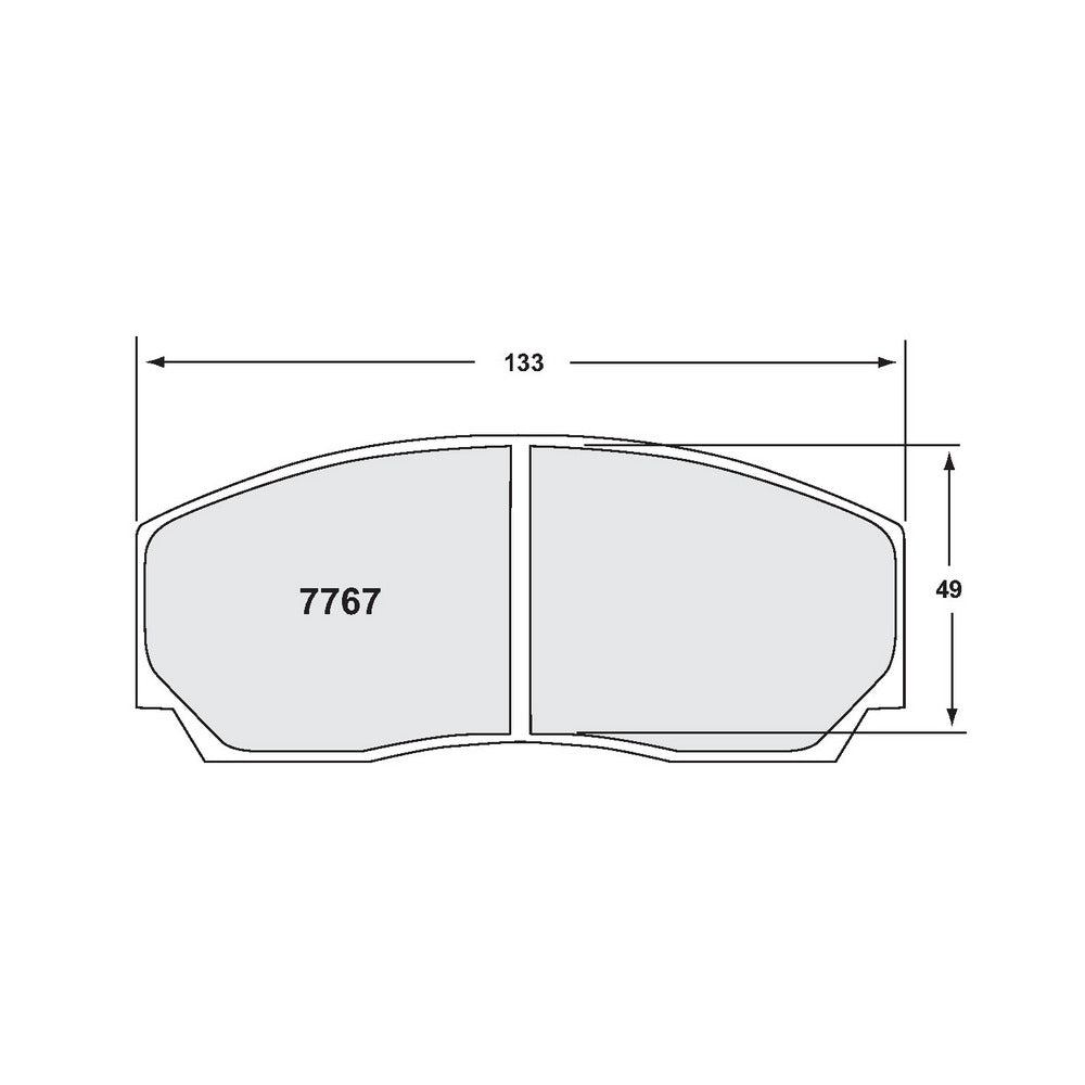 PFC 7767.08.17.44 Задні гальмівні колодки 08 CMPD 17 мм для BMW M3 GT4 / Z4 GT3 / AP Racing супорт CP9449 Photo-1 