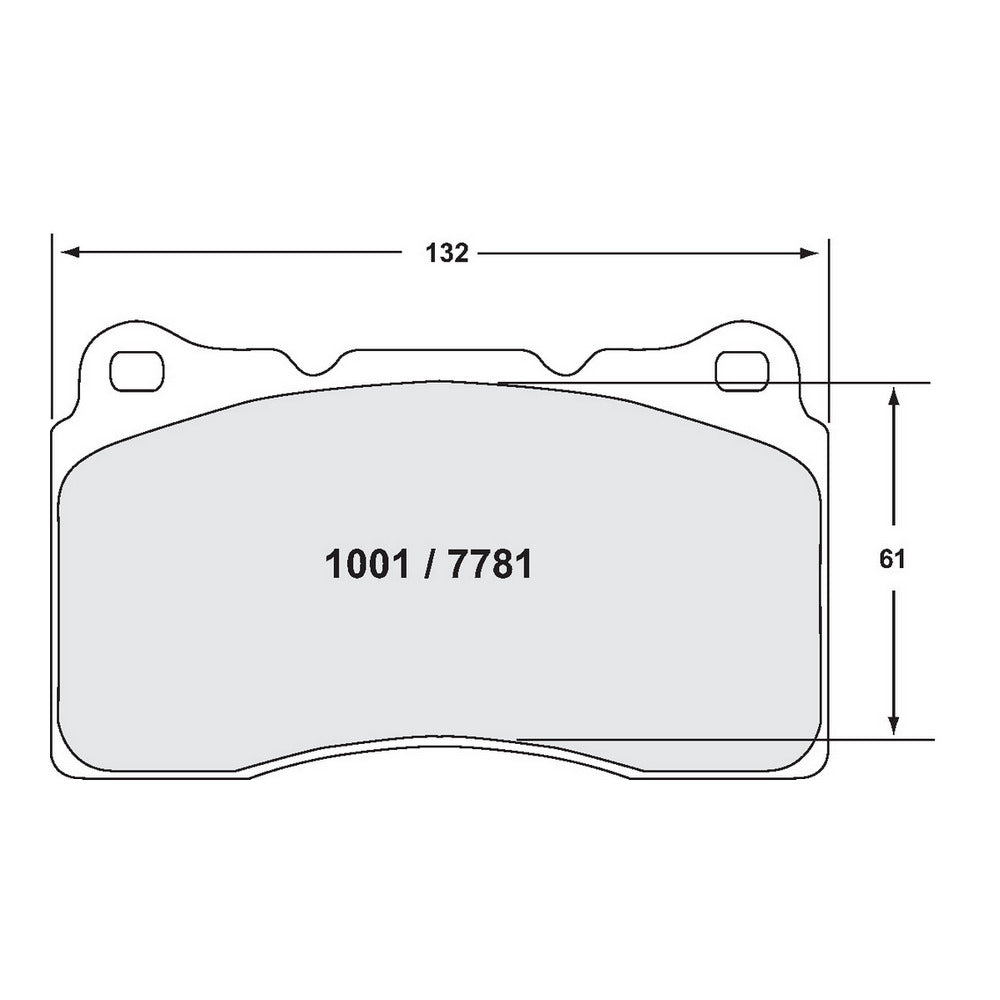 PFC 7781.331.15.44 Передні гальмівні колодки 331 CMPD 15 мм для SUBARU STI / MITSUBISHI EVO Photo-1 