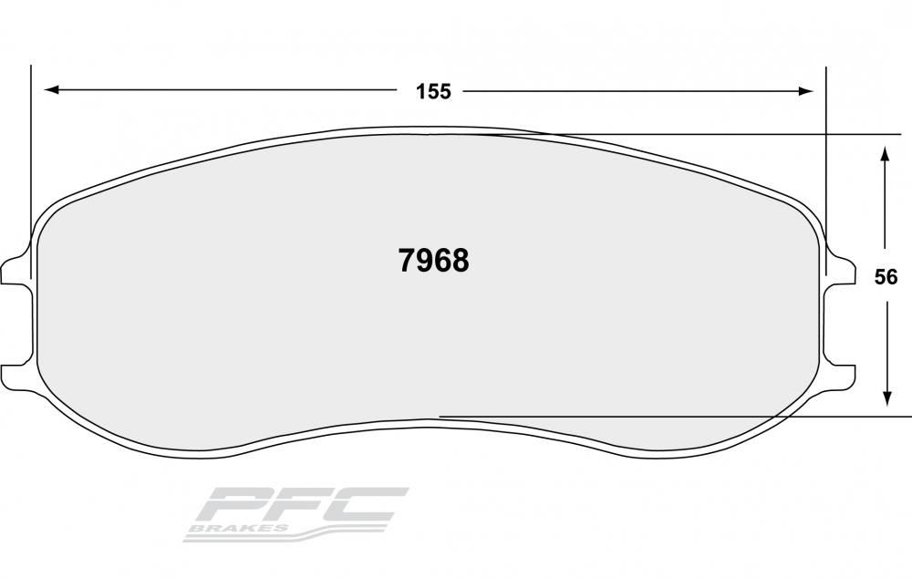 PFC 7968.39.28.44 Комплект гальмівних колодок (передні) RACE 39 CMPD 28 mm для PORSCHE Cayman GT4 Clubsport Photo-1 