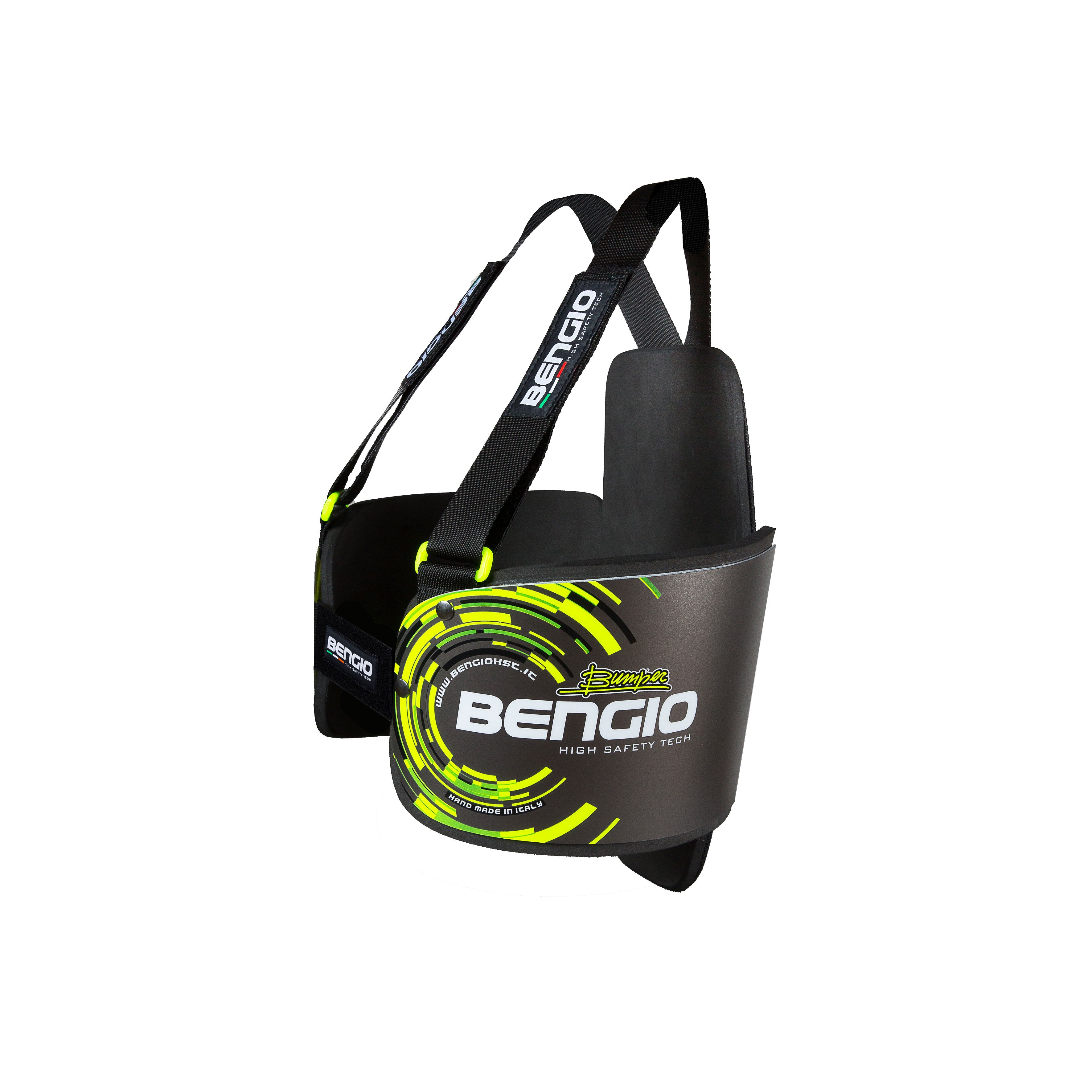 BENGIO STDPLSGY BUMPER Plus Захист ребер для картингу, сірий/флюор. жовтий, розмір S Photo-1 