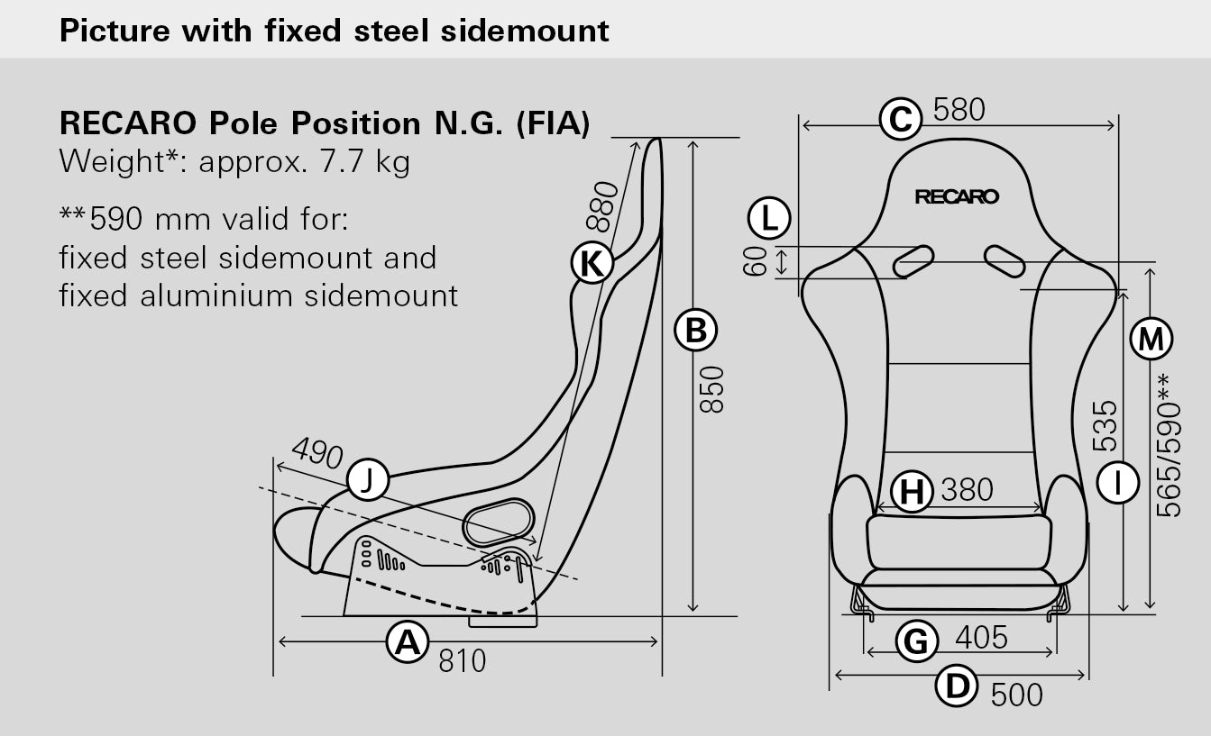 RECARO 070.98.0193 Крісло Pole Position NG (FIA) червоний велюр Photo-2 