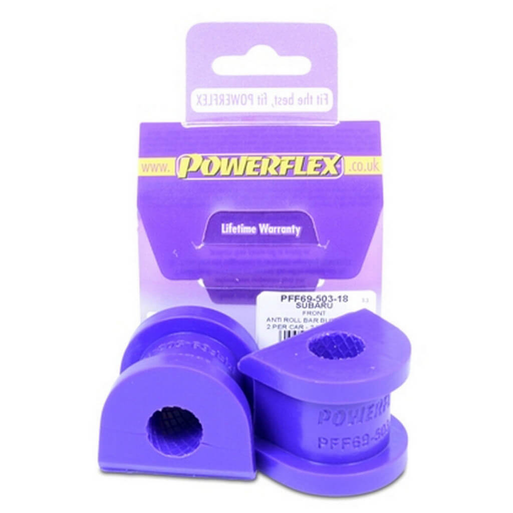 POWERFLEX PFF69-503-18 Комплект втулок переднього стабілізатора 18мм, 2 шт для SUBARU Impreza (GR / GH) / WRX STi 2007-2014 Photo-0 