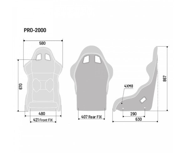 SPARCO 008016RMRBM Крісло для автоспорту PRO 2000 QRT MARTINI RACING, FIA 8855-1999, синє, розмір L Photo-2 