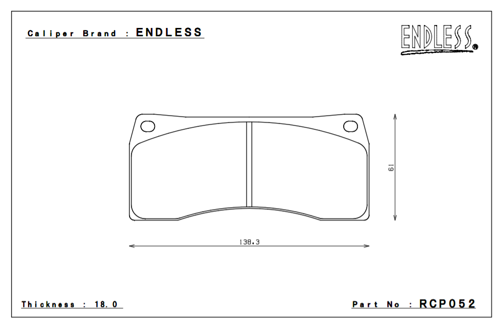 ENDLESS RCP052ME20 Гальмівні колодки Photo-0 