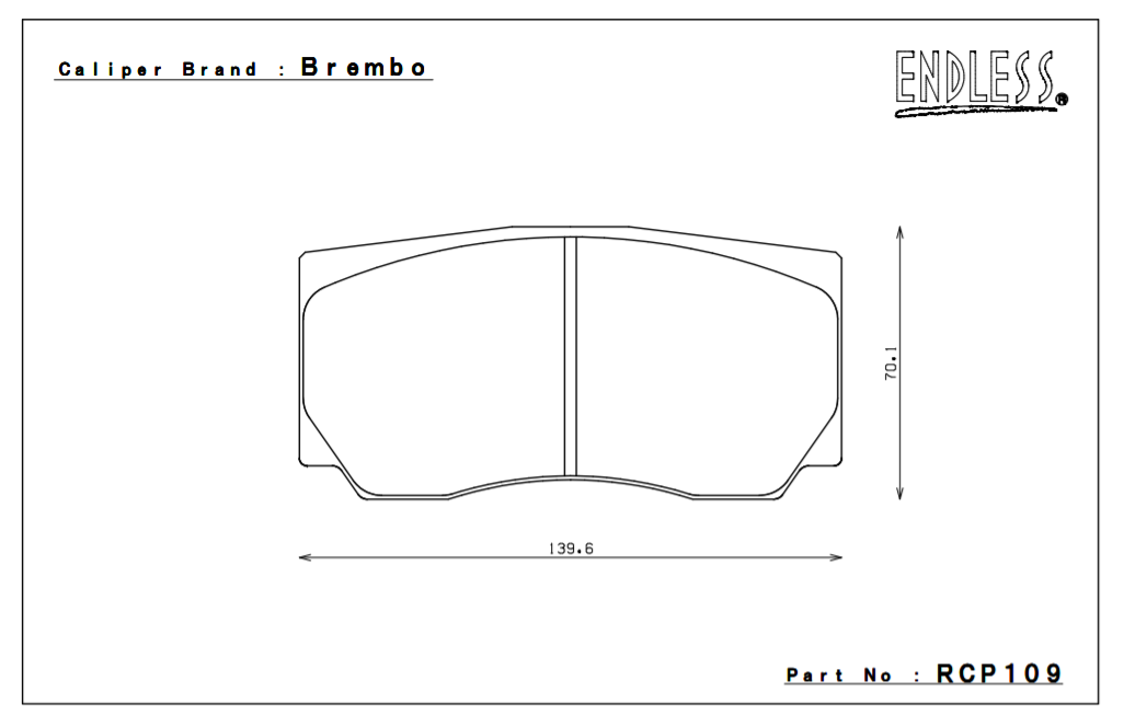 ENDLESS RCP109MA45B Гальмівні колодки Photo-0 