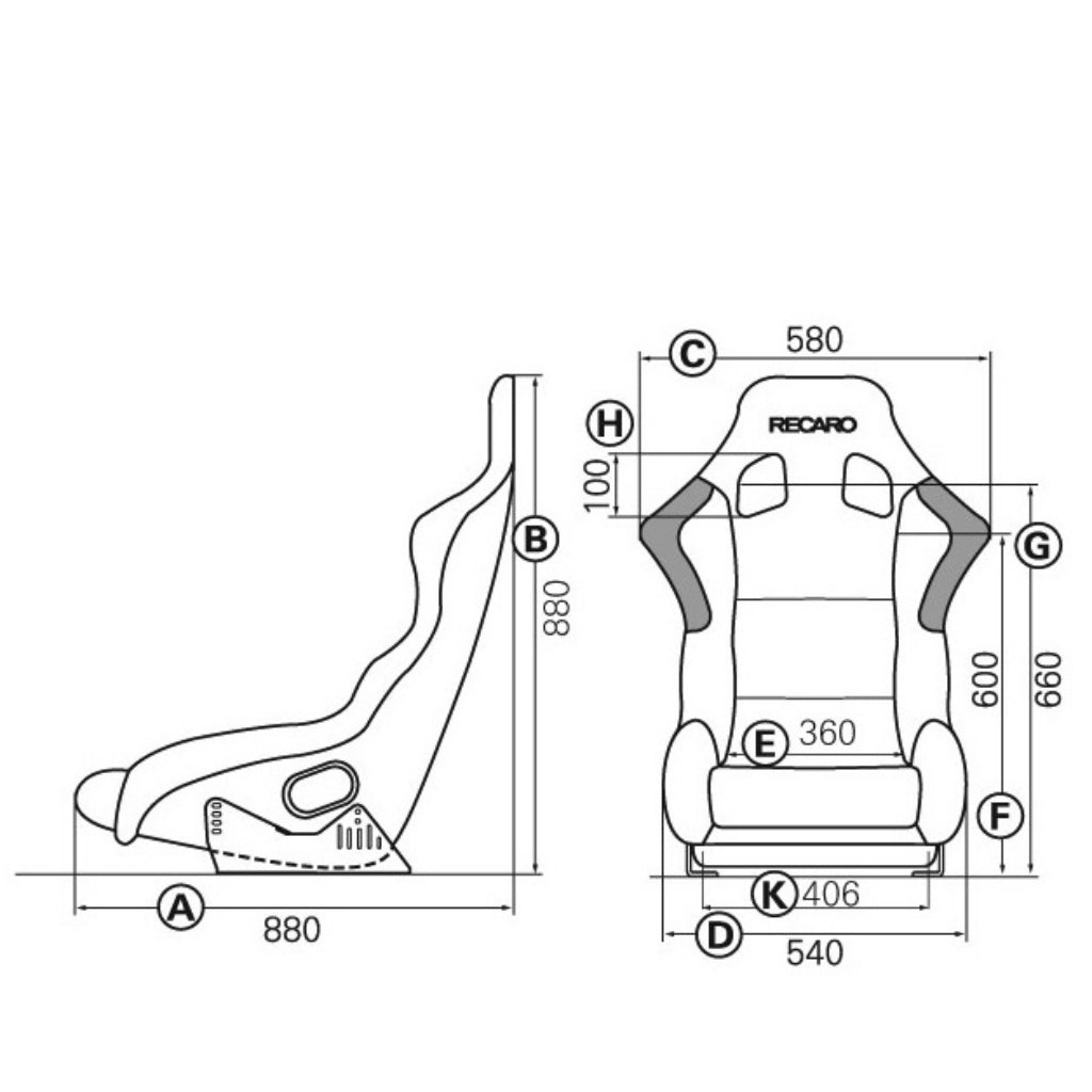 RECARO 070.86.0578 Гоночне сидіння Profi SPG XL (FIA) Чорний велюр Photo-2 