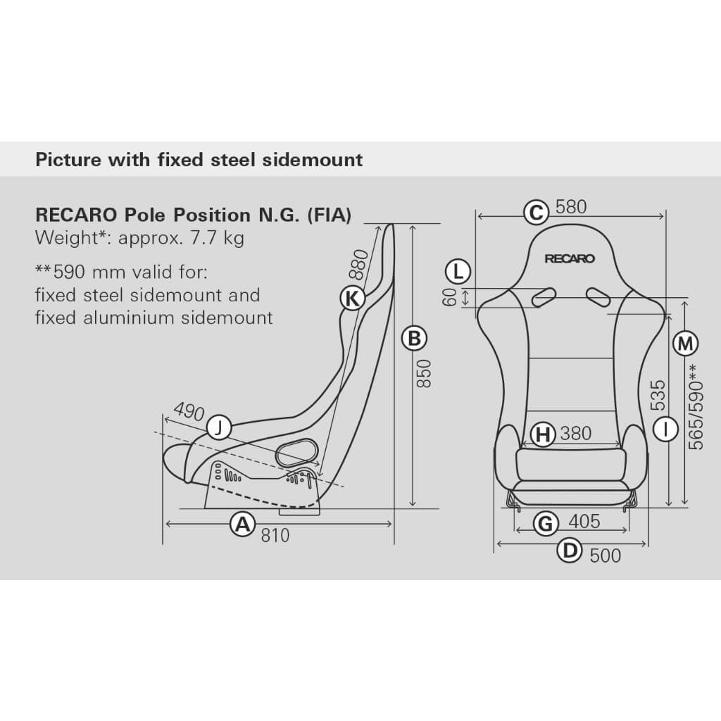 RECARO 070.98.0184 Крісло Pole Position NG FIA Чорний велюр Photo-2 