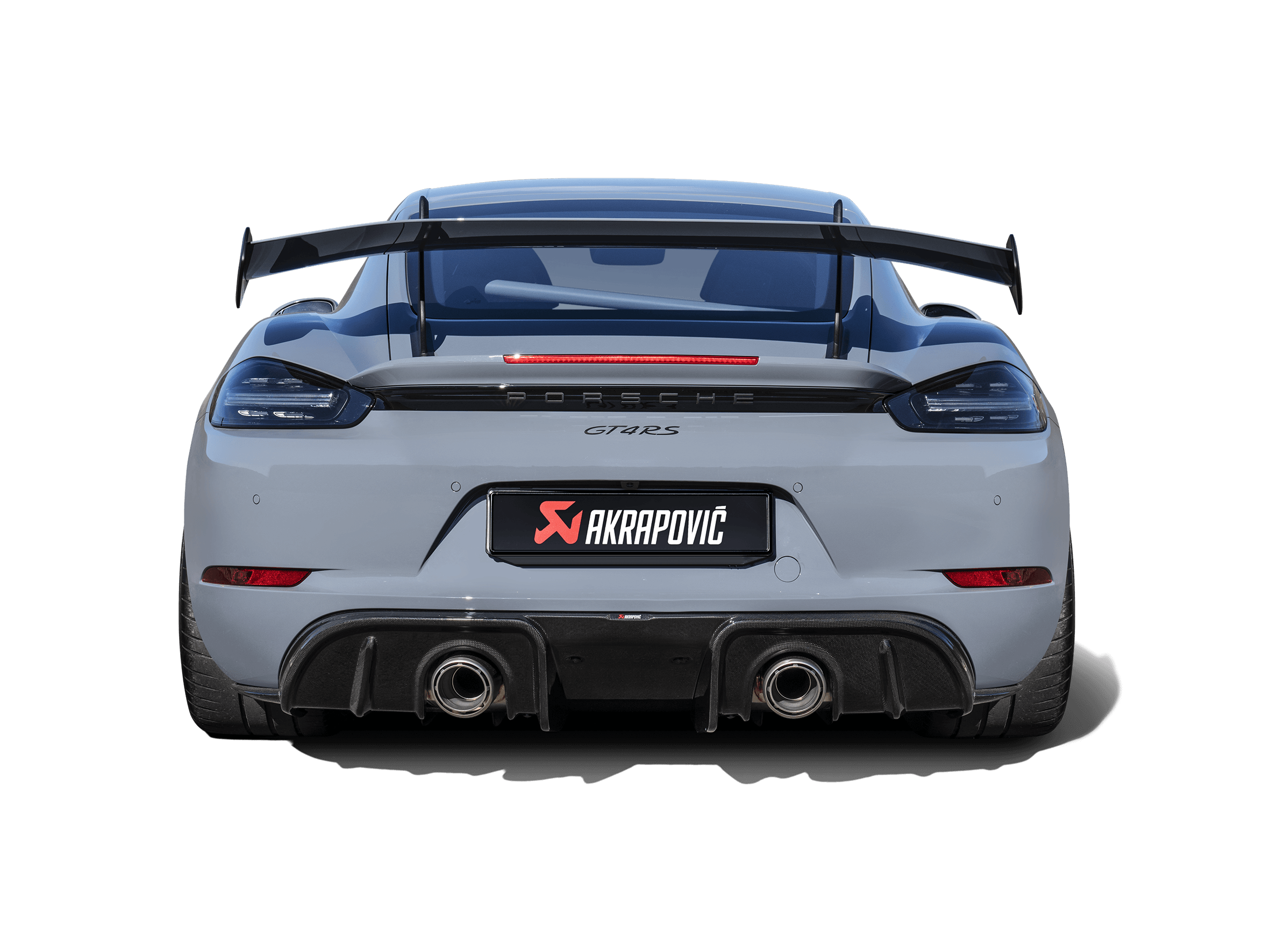 AKRAPOVIC S-PO/TI/24 Вихлопна система Slip-on Race Line (титан) для PORSCHE 718 Cayman GT4RS 2022-2024 Photo-2 