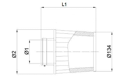 BMC FBSA85-110 Повітряний фільтр конус ?80mm (Довжина заг: 153mm) Photo-3 