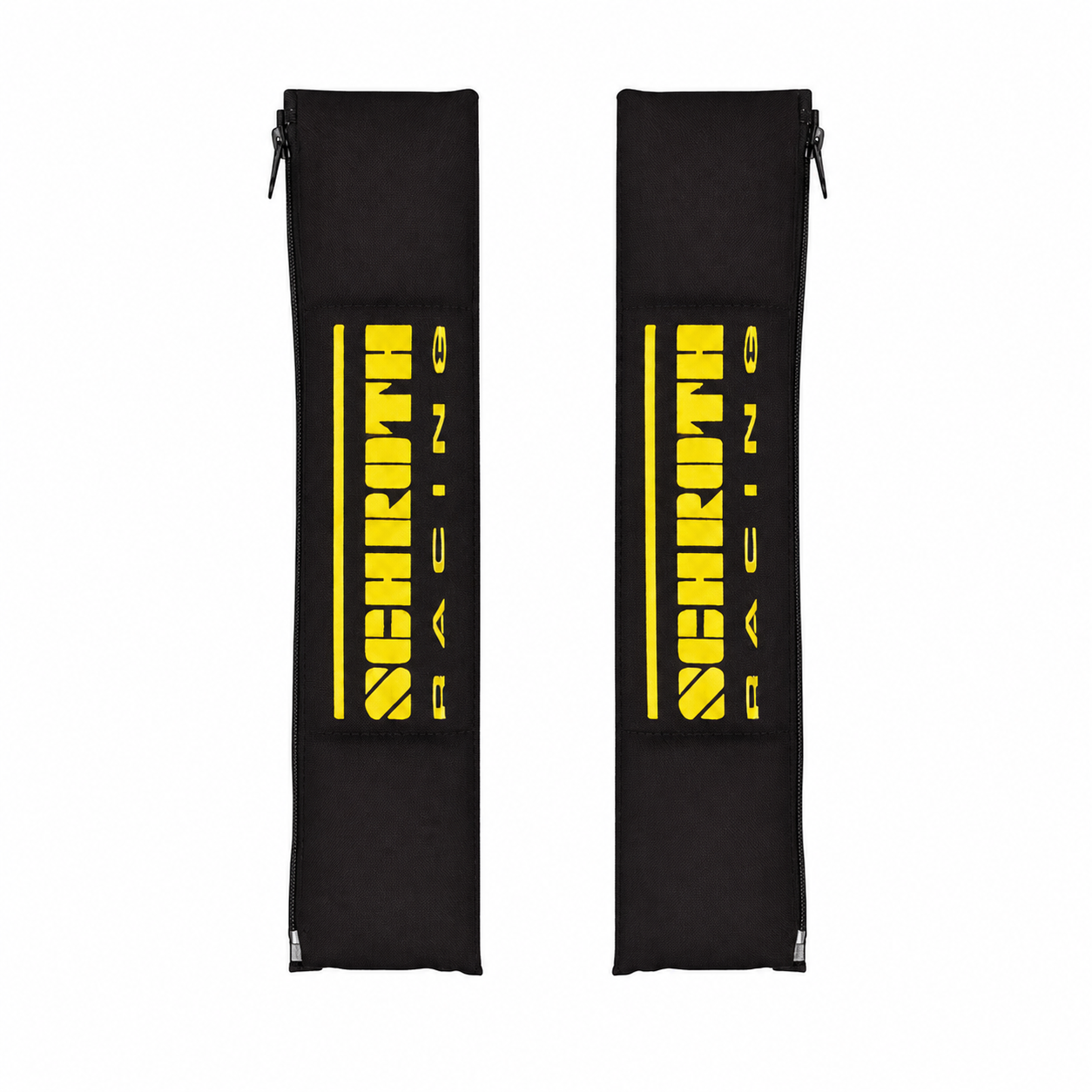SCHROTH 00119 Накладки на плечові ремені Racing Logo 50мм, чорний/жовтий логотип Photo-0 