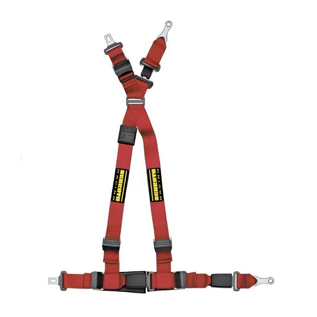 SCHROTH 93080-2 Ремінь безпеки Quickfit ASM 4-точковий лівий, червоний для VW Photo-0 