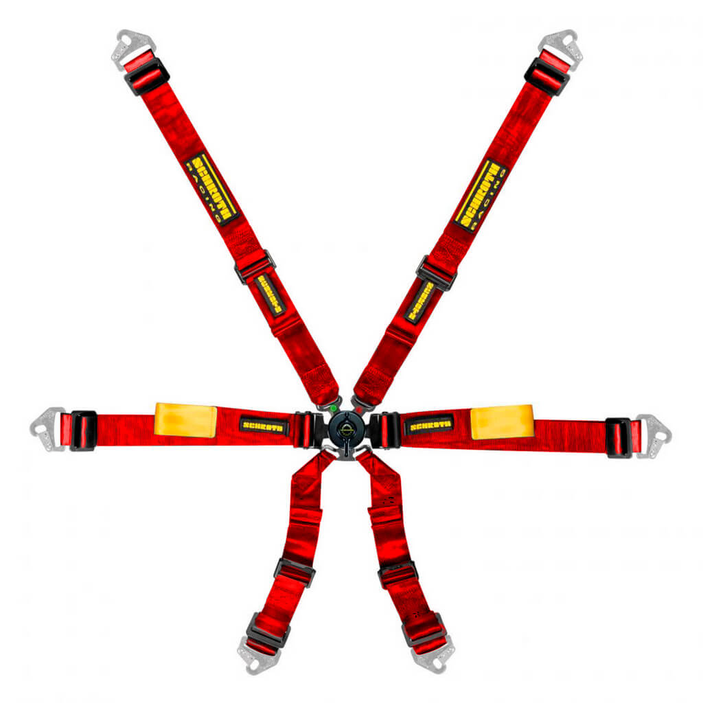 SCHROTH 94510A-2 Ремінь безпеки Enduro, 6-ти точковий, 2\" (50 мм) 2x2, Червоний Photo-0 