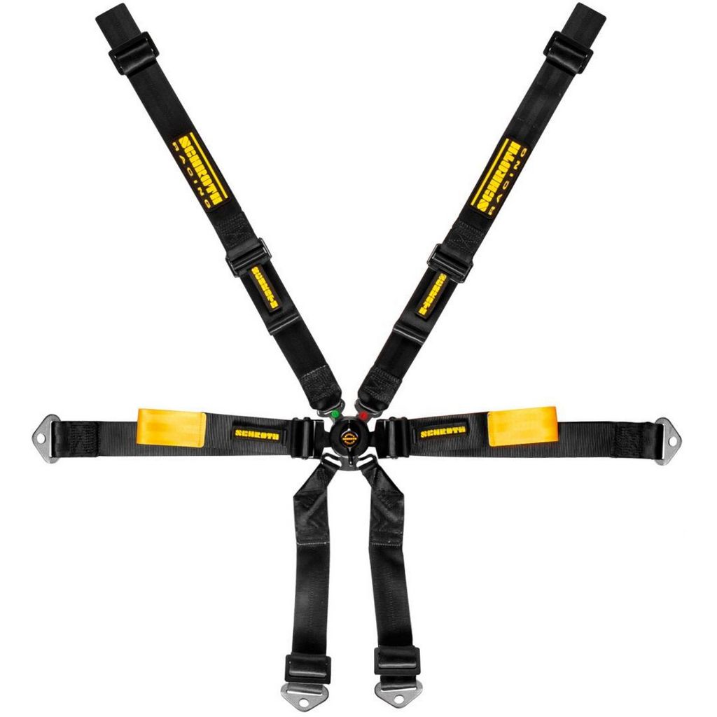 SCHROTH 94720-0 Ремінь безпеки Enduro, 6-ти точковий, 2" (50 мм) 2x2, Чорний для PORSCHE (991 / 981) Photo-0 