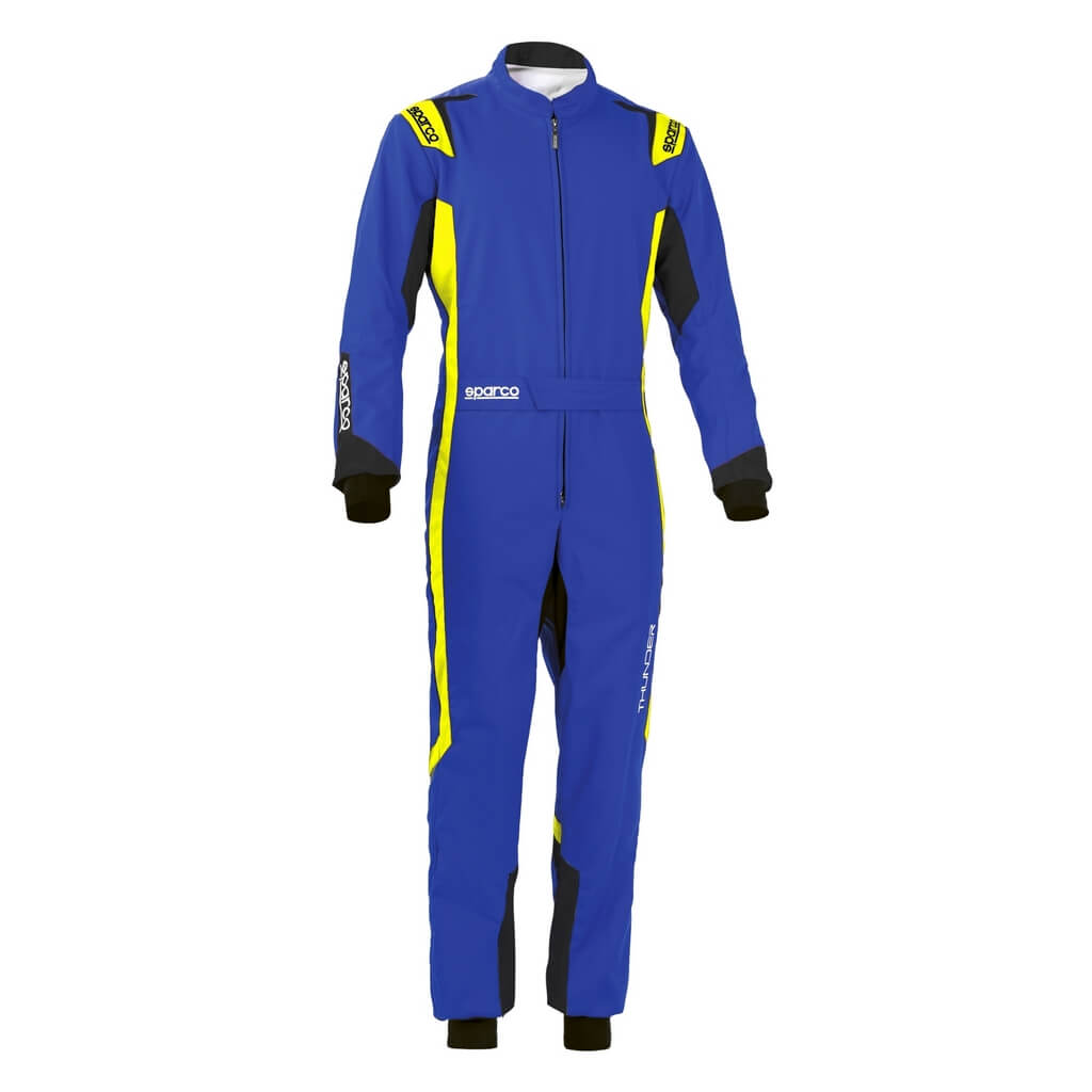SPARCO 002342BSGF4XL Комбінезон для картингу Thunder, CIK, синій / жовтий флуо, розмір XL Photo-0 