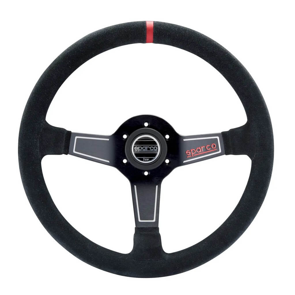 SPARCO 015L750SC Кермо L575, замша, чорний, діам. 350мм, виліт 63мм Photo-0 