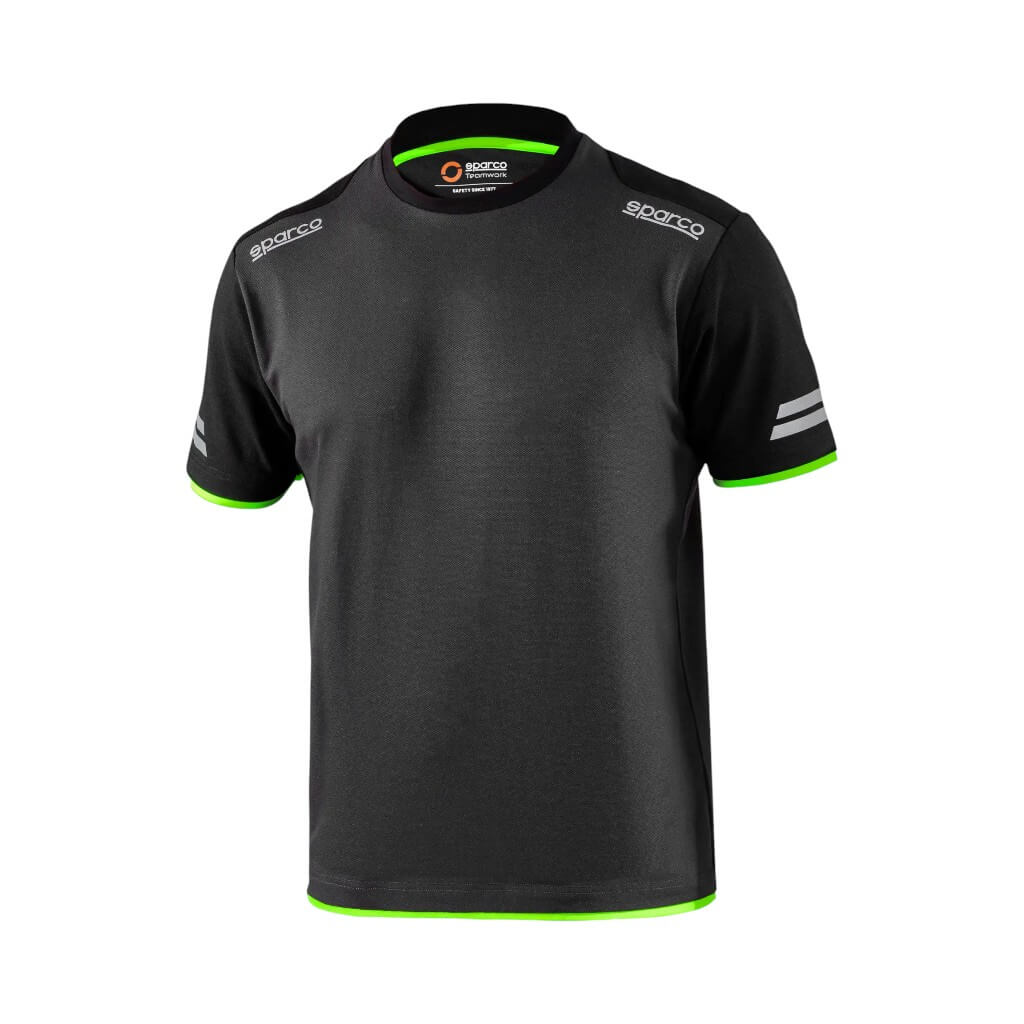 SPARCO 02416GSVF7XXX Футболка Tech Tucson, Сірий/Флуо Зелений, Розмір 4XL Photo-0 