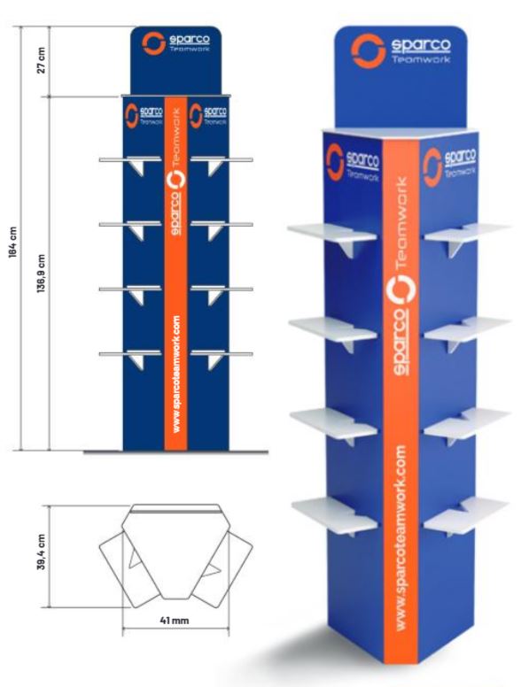 SPARCO 0750009 Автономний стенд TOTEM 8 моделей взуття TEAMWORK Photo-1 