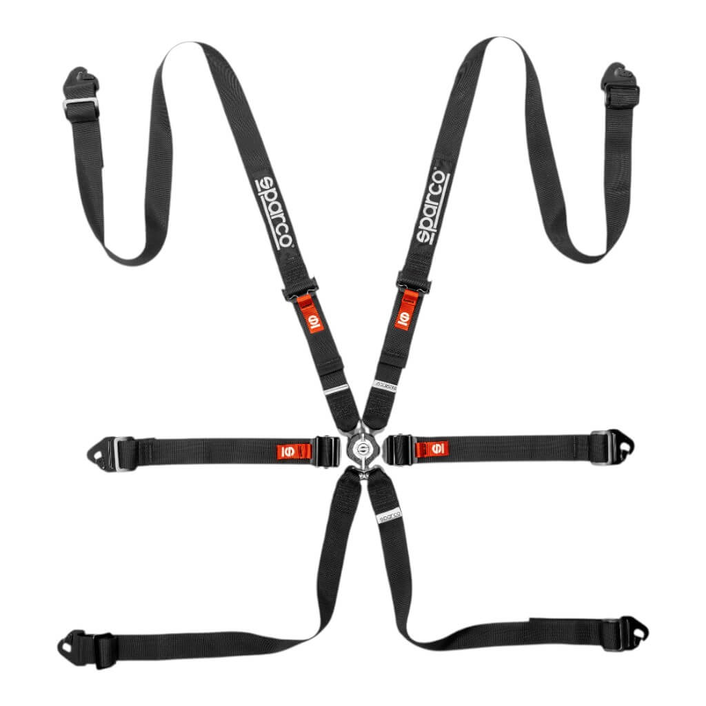 SPARCO BRN0040B0K0100N Ремені безпеки H-2 PD Steel 26, 6-точкові, чорний Photo-0 