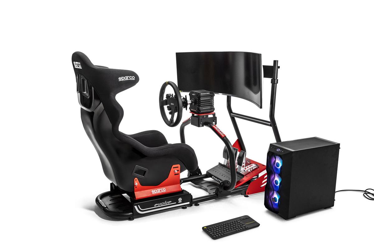 SPARCO G034018011GNR Ігровий симулятор GT-R RIG II (gt-r pro+fanatec к-т симулятора+r330 leather+pc+клавіатура+стійка+монітор) Photo-2 