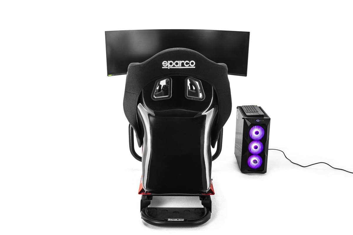 SPARCO G034018011GNR Ігровий симулятор GT-R RIG II (gt-r pro+fanatec к-т симулятора+r330 leather+pc+клавіатура+стійка+монітор) Photo-4 