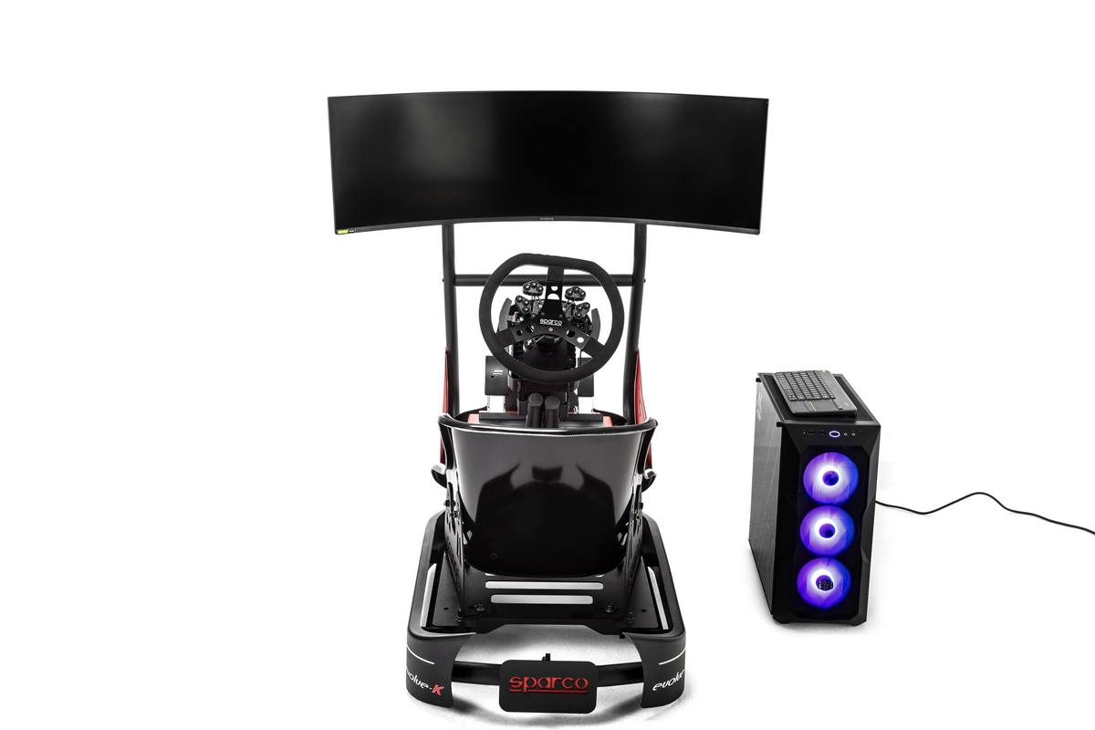 SPARCO G03904 Ігровий симулятор Kart rig ii (kart pro+fanatec к-т симулятора+kg345+pc+клавіатура+стійка+монітор) Photo-4 