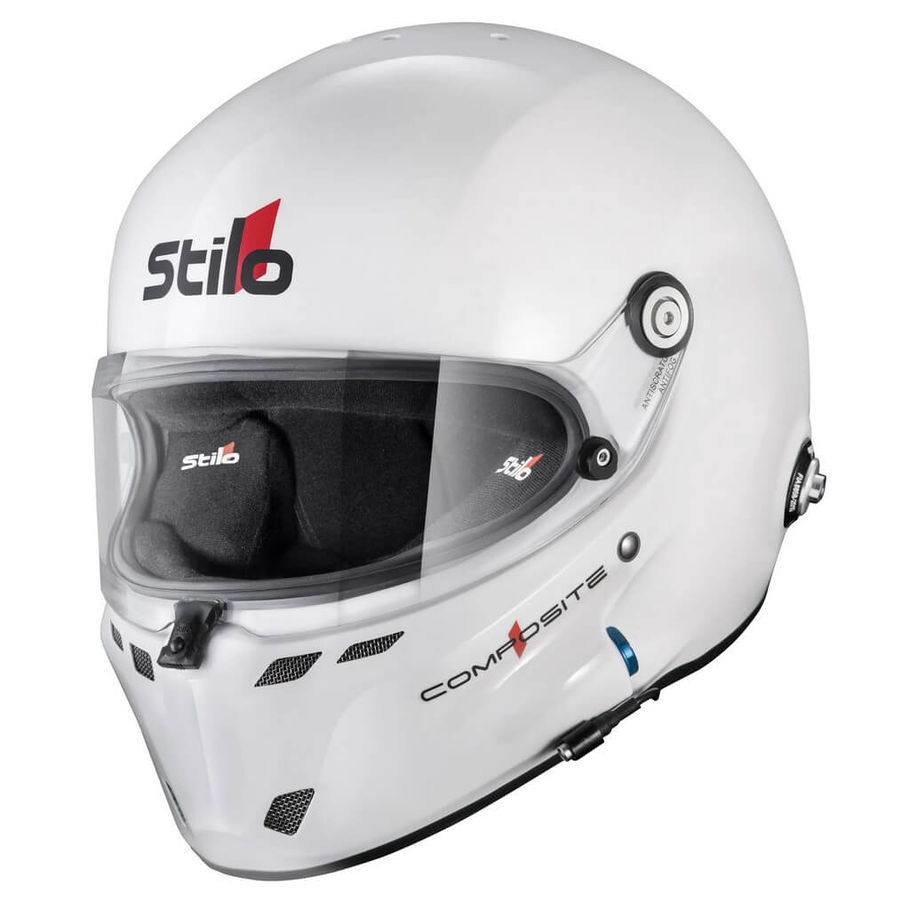 STILO AA0800CG2V630101 Закритий шолом ST6 F Composite Turismo (Snell SA2020, FIA 8859-24, Hans FIA8858-11), Білий зовні / Чорний всередині, Розмір 63 Photo-0 