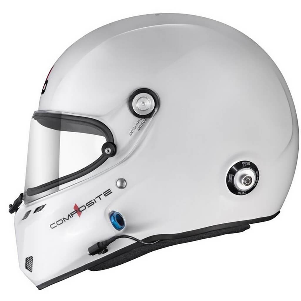 STILO AA0800CG2X640101 Закритий шолом ST6 F Composite Turismo, FIA 8859-24 Hans, Білий/ Чорний, Розмір 64 Photo-3 