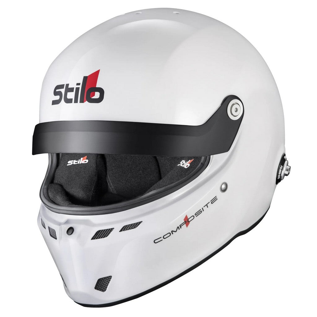 STILO AA0812AG2V580101 Закритий шолом ST6 GTN Composite (Snell SA2020, FIA 8859-24, Hans FIA8858-10), Білий зовні / Чорний всередині, Розмір 58 Photo-0 