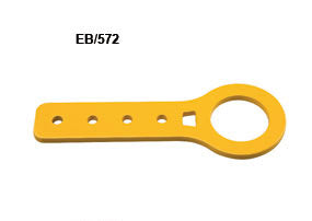 OMP EB0-0572 (EB/572) Буксирний гак, товщина 6 мм, прямий, жовтий Photo-1 