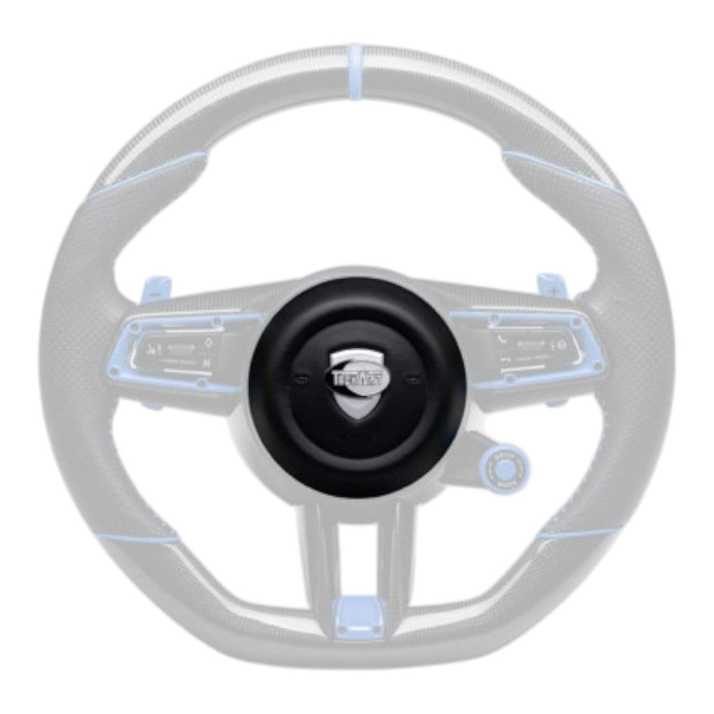 TECHART +00.430.101.022 V08: Подушка безпеки керма, Alcantara, емблема TECHART і строчка для PORSCHE 911 Carrera 4/S/4S/GTS/4 GTS/Turbo/Turbo S/GT3/GT3 Touring (991.1) Photo-0 