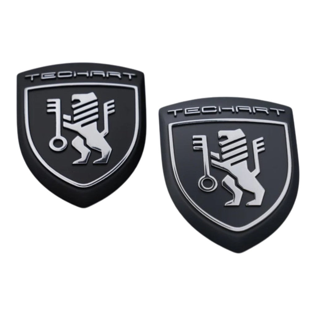 TECHART 000.965.202.CHR Передня емблема капота TECHART, чорний/хром Photo-1 