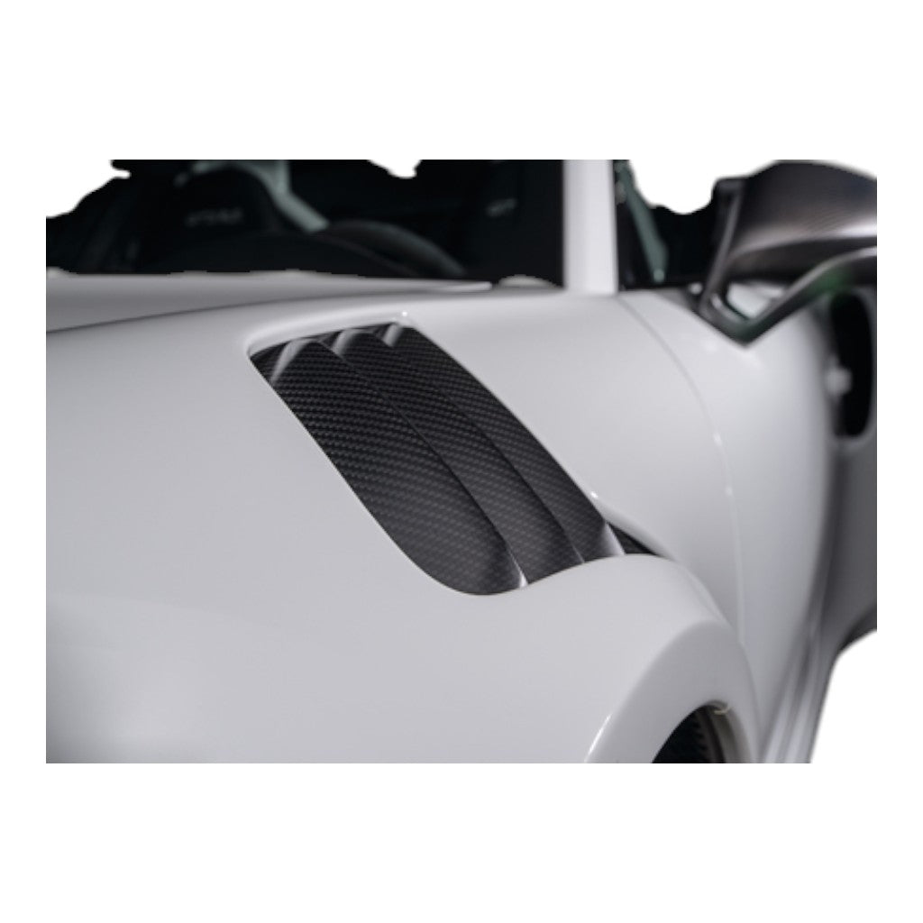 TECHART 091.121.272.009M Панелі повітроводів з жалюзі, матовий карбон для PORSCHE 911 GT3RS (991.2) Photo-2 
