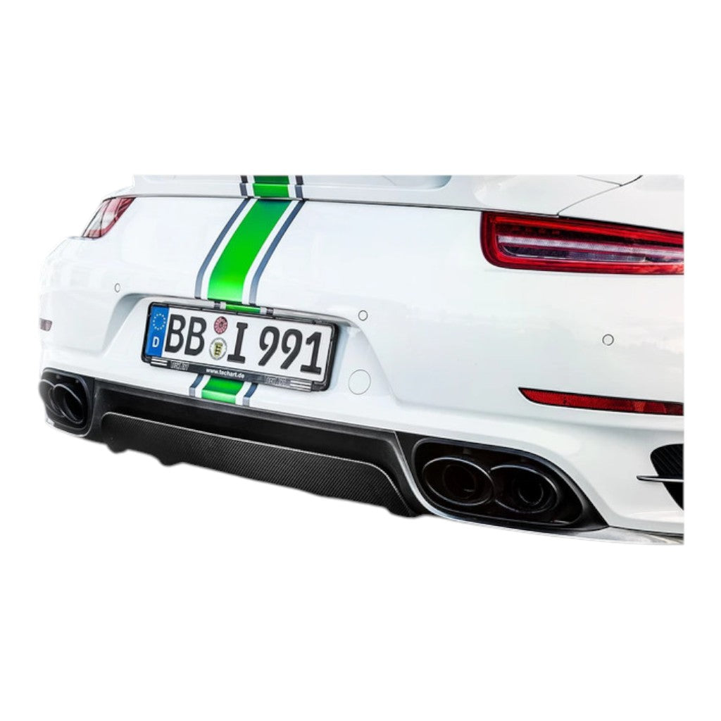 TECHART 091.121.580.009G Накладка заднього дифузора, глянцевий карбон для PORSCHE 911 Turbo/Turbo S (991.1) Photo-5 