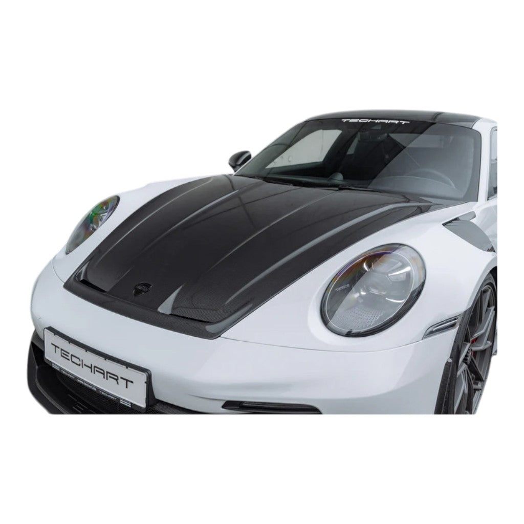 TECHART 092.121.199.009 Аеродинамічний капот, карбон для PORSCHE 911 Carrera 4 / T / S / 4S / GTS / 4 GTS / Turbo S / GT3 / GT3 Touring (992) / Turbo / Dakar (992.1) Photo-7 