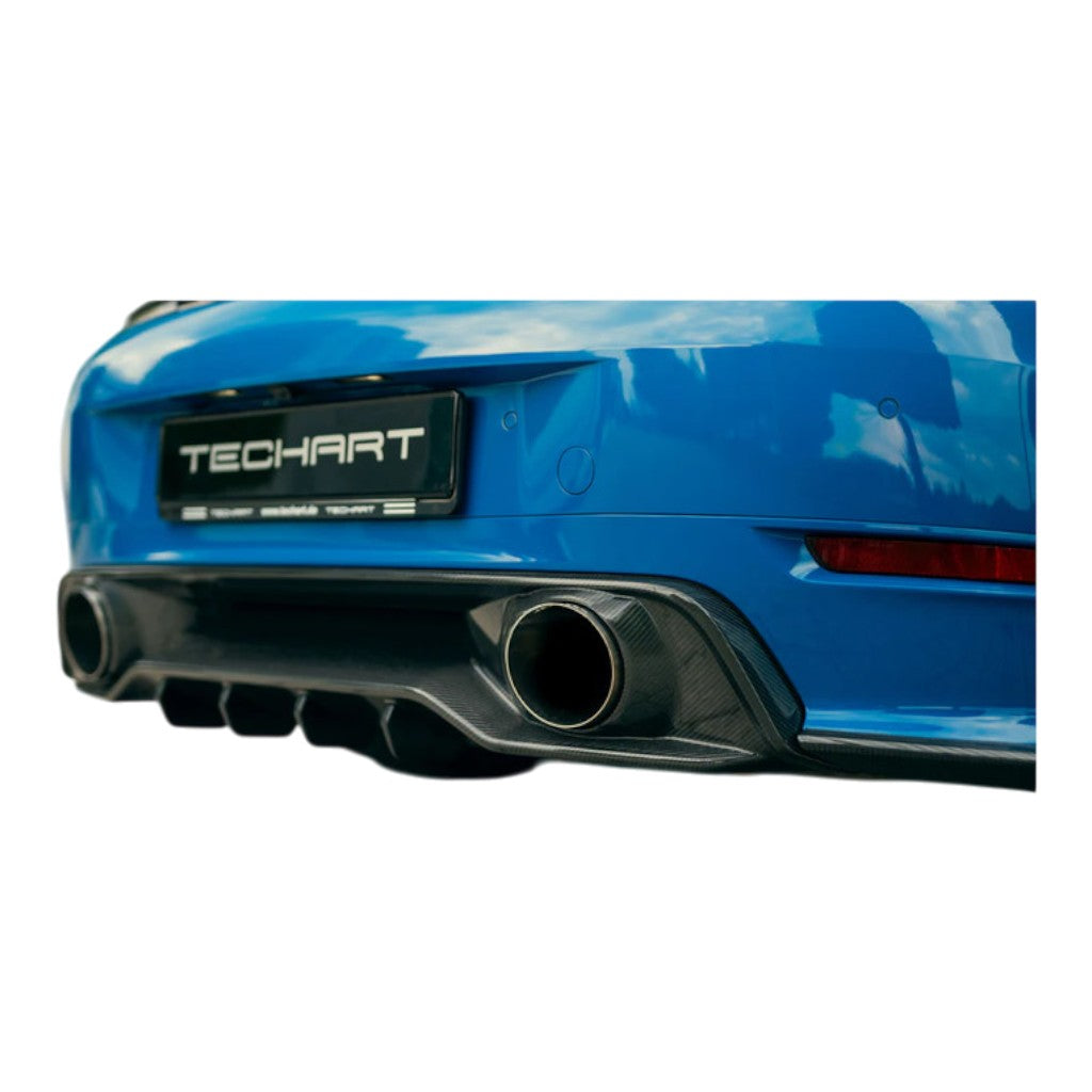 TECHART 092.121.503.009M Задній дифузор, видимий матовий карбон для PORSCHE 911 GTS / 4 GTS (992.2) Photo-5 