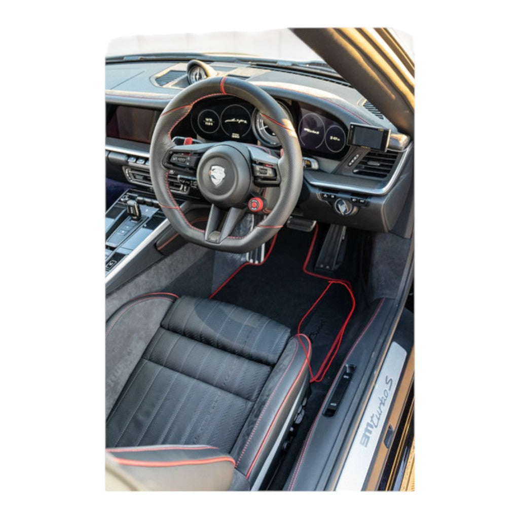 TECHART 092.410.401.CCC Комплект підлогових килимків TECHART (LHD) для PORSCHE 911 Carrera 4/T/S/4S/GTS/4 GTS/Turbo S/GT3/GT3 Touring (992)/Turbo/GT3 RS/S/T/Dakar (992.1) Photo-4 