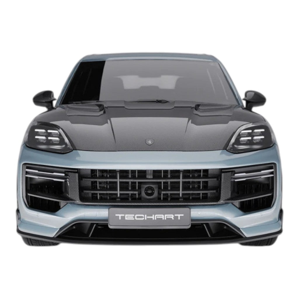 TECHART 09Y.121.108.009M Передня решітка, видимий матовий карбон для PORSCHE Cayenne E-Hybrid/S/S E-Hybrid/GTS (E3.2) Photo-1 