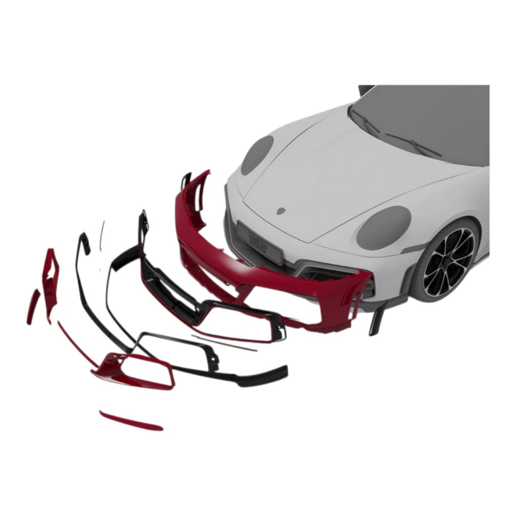 TECHART +92.100.181.243 V08 Фарбування основного несучого елемента бампера для PORSCHE 911 Turbo / Turbo S (992.1) Photo-1 
