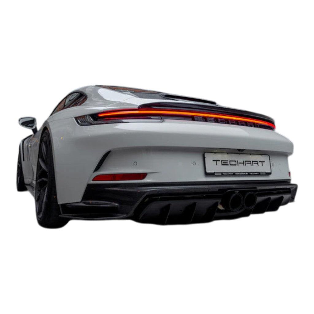 TECHART +92.121.580.100FCM-01 V01: Задня панель, нижня частина, кований матовий карбон для PORSCHE 911 GT3 / GT3 Touring (992.1) Photo-1 