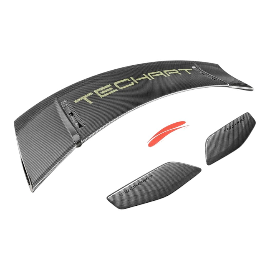 TECHART +92.121.871.100FCM-01 V01: Бічні пластини антикрила, кований матовий карбон для PORSCHE 911 GT3 (992.2) Photo-1 