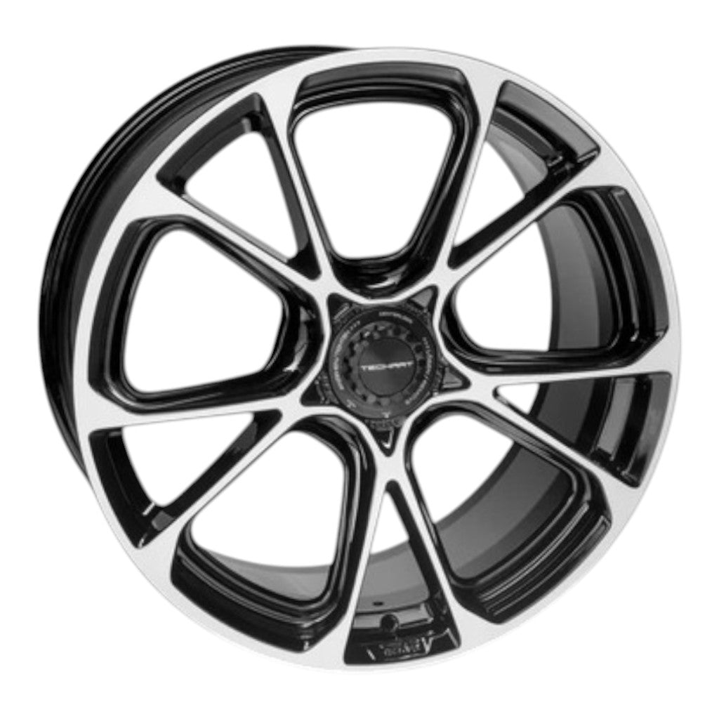 TECHART +92.217.050.002 V02: Комплект ковпаків ступиці Formula Race, чорний для PORSCHE 911 GTstreet R Touring Turbo S Coupe (992.1) Photo-1 