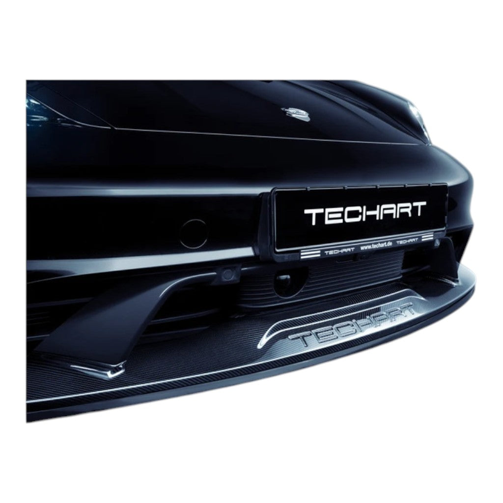 TECHART +9J.121.100.002 V01: Передній спойлер I, видимий глянцевий карбон для PORSCHE Taycan (9J1) Photo-4 