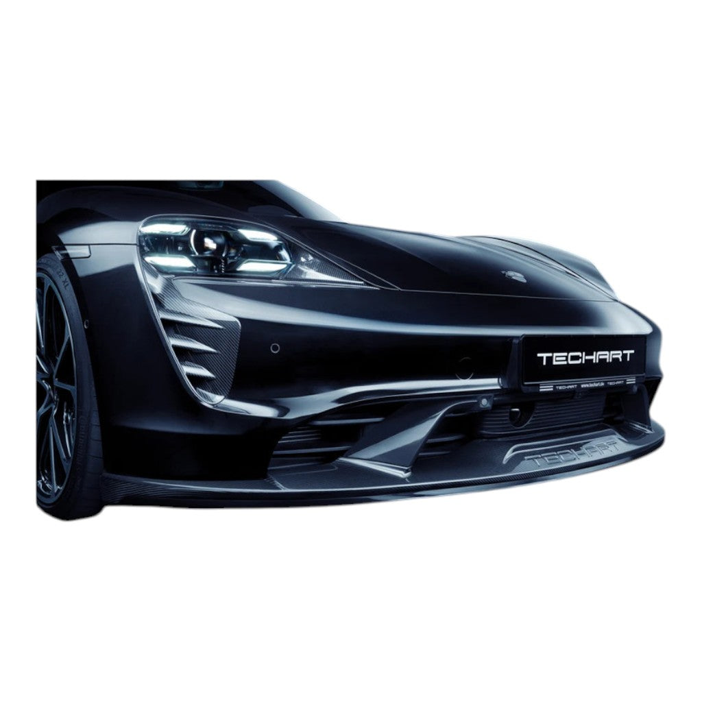 TECHART +9J.121.170.002 V01: Повітряна шторка, глянцевий видимий карбон для PORSCHE Taycan 4S/Turbo/Turbo S/CrossTurismo/SportTurismo (9J1.1) Photo-3 